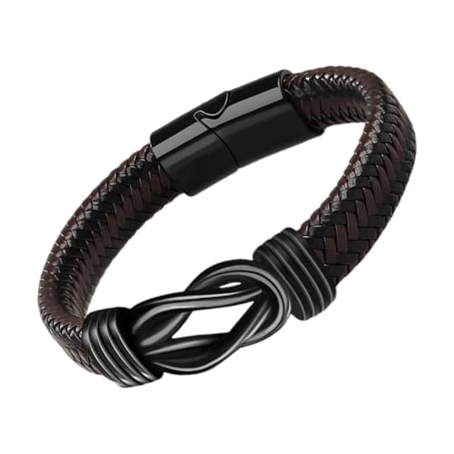 Beaupretty Lederarmband für Männer Geflochtenes Vintage Design Robustem und Legierung für Partys zu Besonderen Anlässen Stilvolles Schmuckstück für Herren und Damen von Beaupretty