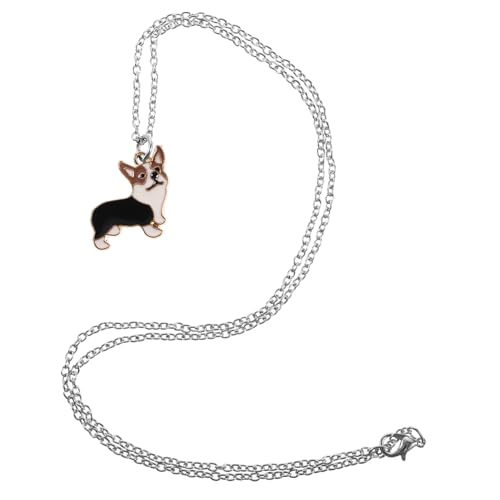 Beaupretty Legierung Hund Halskette Damen Schmuck Anhänger Corgi Hundeform Halskette für und Jugendliche Langlebig und Gestaltet von Beaupretty