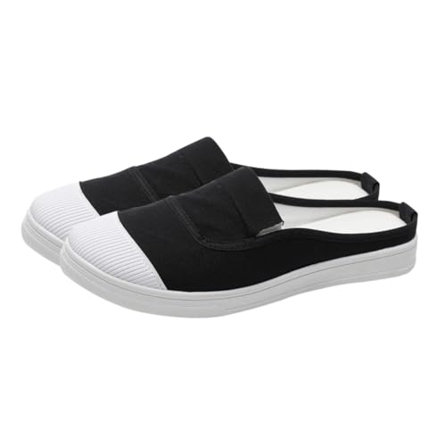 Beaupretty Leichte Canvas Halbschuhe Damen Slipper Modisch Komfortabel Outdoor Freizeitschuhe Elegant für Alltag und Sommer von Beaupretty