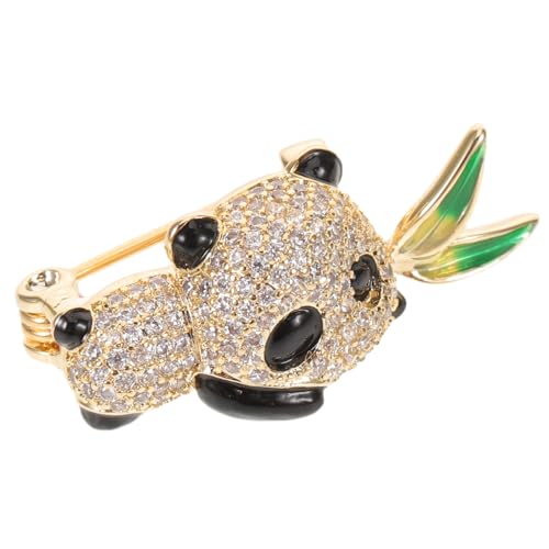 Beaupretty Leichte Panda-brosche mit Glitzer-strass Niedliche Tier-anstecknadel Modisches Accessoire für Kleider Pullover Hüte Rucksäcke Langlebig und Komfortabel für Büro und Freizeit von Beaupretty