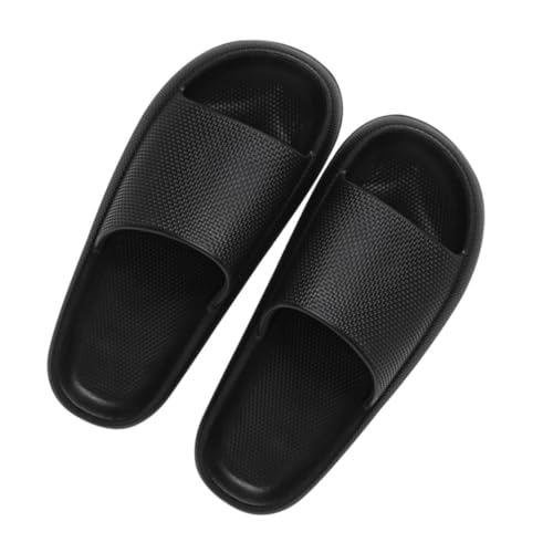 Beaupretty Leichte Rutschfeste Unisex Hausschuhe aus Hochwertigem EVA Sommerliche Modische Slipper mit Offener Spitze Bequeme Casual Slipper für Damen und Herren Schwarz von Beaupretty