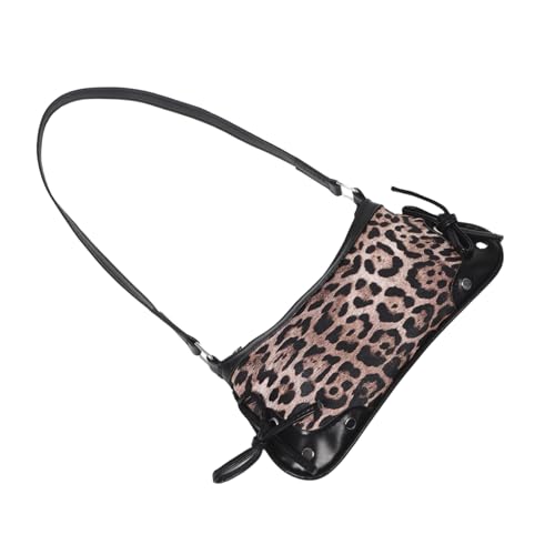 Beaupretty Leopard Schultertasche mit Schleife PU Underarm Handtasche Vielseitige Crossbody Bag für Damen Geräumiges Innenfach mit Mehreren Fächern Strapazierfähiges Material für Alltag und Beaupretty Leopard Schultertasche mit Schleife PU Underarm Handtasche Vielseitige Crossbody Bag für Damen Geräumiges Innenfach mit Mehreren Fächern Strapazierfähiges Material für Alltag und von Beaupretty