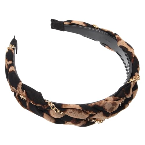 Beaupretty Leoparden-stirnband Gepard Breites Stirnband Ästhetischer Haarschmuck Stirnbänder Für Damen Haarschmuck Für Frauen Haarbänder Für Damen Fräulein Kopfbedeckung Leopardenmuster Stoff von Beaupretty