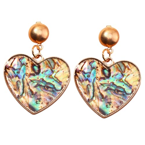 Beaupretty Leopardenmuster Ohrhänger mit Herzanhänger Bunte Abalone muschel Ohrringe für Damen Modische Auffällige Ohrschmuck accessoires für Alltag Party Festival und Strand Beaupretty Leopardenmuster Ohrhänger mit Herzanhänger Bunte Abalone muschel Ohrringe für Damen Modische Auffällige Ohrschmuck accessoires für Alltag Party Festival und Strand von Beaupretty