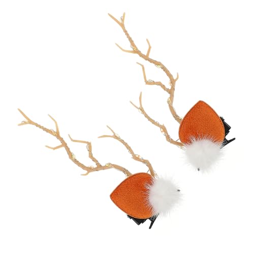 Beaupretty Leuchtende Weihnachts-haarklammern mit Elchgeweih Cosplay Haarspangen für Festliche Partys und Weihnachtsdeko Verstellbar und Auffällig für Frauen und Mädchen von Beaupretty