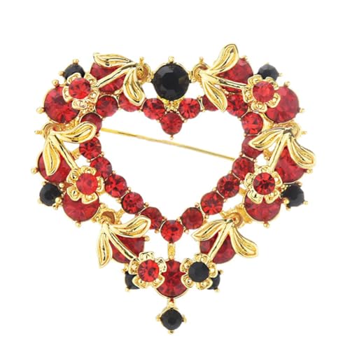 Beaupretty Liebesherz Brosche Strass Wunderschöne Dekoration für Kleidung Taschen und Schals Leicht Gefertigt für von Beaupretty