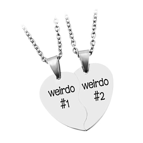 Beaupretty Liebespuzzle Halskette aus mit Buchstabenprägung Kreatives Schmuckgeschenk für Valentinstag Robustes Anhänger Geeignet für Alltag Party Strand und Besondere Anlässe von Beaupretty