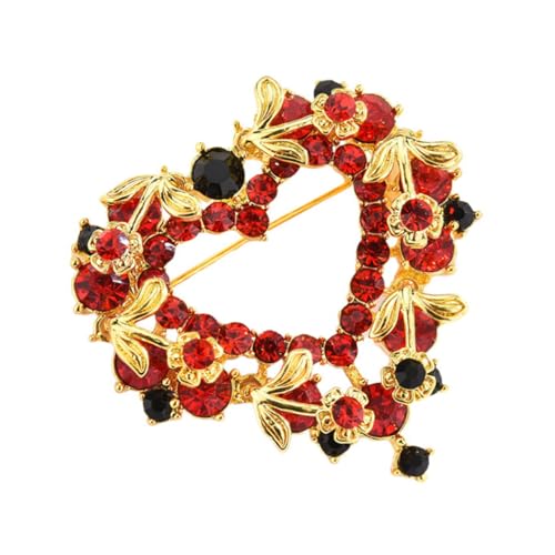 Beaupretty Loving Heart Brosche Einfache Strass Anstecknadel für Kleidung Schals und Taschen Leichtes Design Strass Dekoration für Einen Fröhlichen Look von Beaupretty