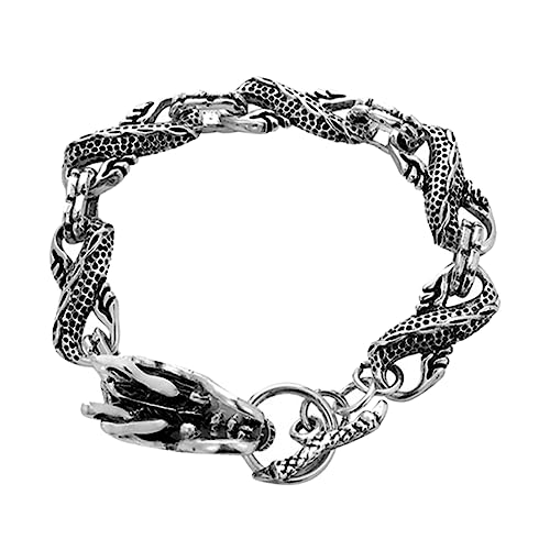 Beaupretty Retro Drachenarmband für Männer Hip Hop Handgelenkschmuck Hautfreundliche Legierung Persönlichkeitsarmband Schmuckgeschenk für Weihnachten Halloween Geburtstage von Beaupretty