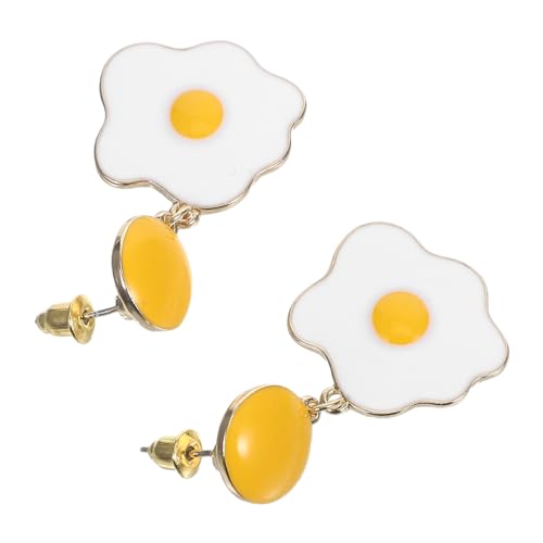 Beaupretty Lustige Ohrstecker Damen Kreative Spiegelei Ohrringe Ohraccessoires für Alltag Party von Beaupretty