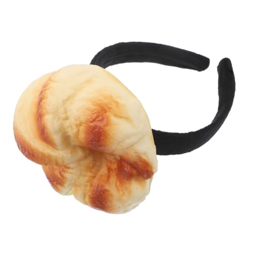 Beaupretty Lustiger Cartoon-croissant-haarreif Brotdessert-haarband Cartoon-croissant-stirnband Croissant-halloween-kopfschmuck Kopfbedeckung Mit Lebensmittelsimulation Stirnband Mit von Beaupretty