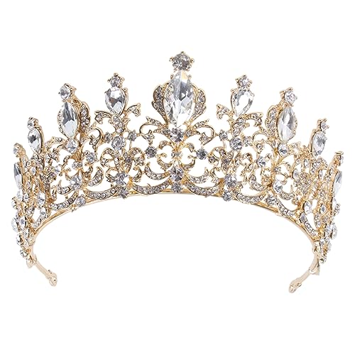 Beaupretty Luxuriöse Barock Brautkrone aus Legierung mit Funkelnden Strasssteinen Vintage Tiara Haarreif für Hochzeit Fotoshooting und Festliche Anlässe Brautkopfschmuck Accessoire von Beaupretty