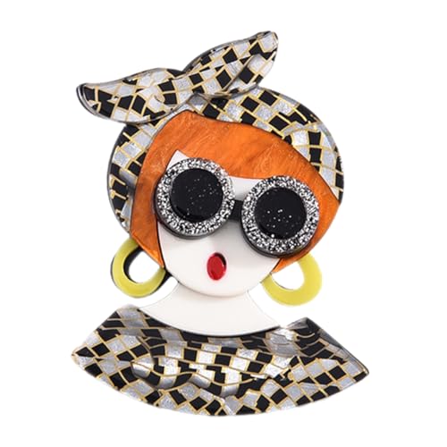 Beaupretty Mädchen Brosche Anstecknadel mit Niedlichem Mädchenmotiv Eleganter Lapel Pin für Kleidung Hüte Taschen Einfach zu Befestigen Vielseitig Kombinierbar Stilvolles Accessoire von Beaupretty