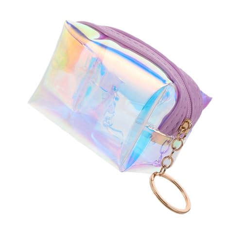Beaupretty Mädchen Geldbörsen Transparente Münzbörse Wechselgeldbörse Für Damen Durchsichtige Kartentasche Schlüsselanhänger Tasche Schillernder Schlüsselhalter Durchsichtige von Beaupretty