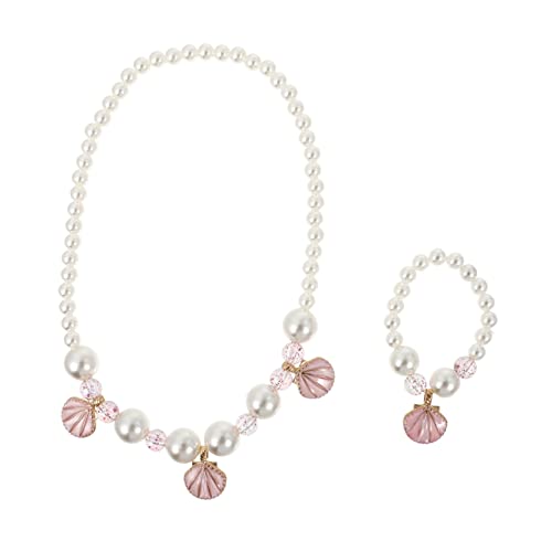 Beaupretty Halskette Und Armband Satz Für Mädchen Kinderschmuck Rosa Muscheln Leicht Und Sicher Für Geburtstagsfeiern Und Hochzeiten von Beaupretty