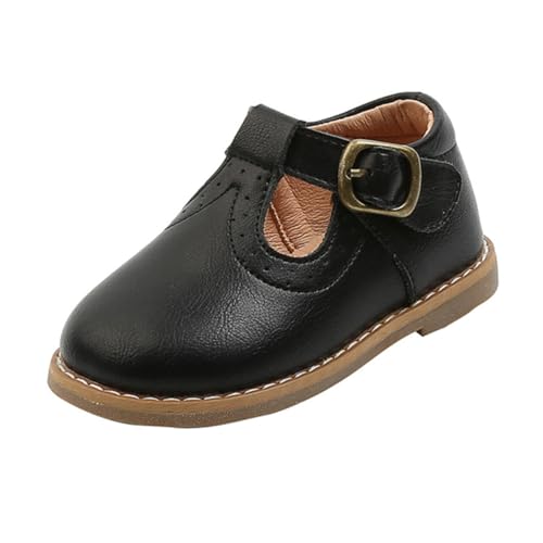 Beaupretty Mädchen Prewalker Schuhe Warm Gefüttert Weiche Sohle Britischer Stil Frühling Herbst Schwarz Innenlänge von Beaupretty