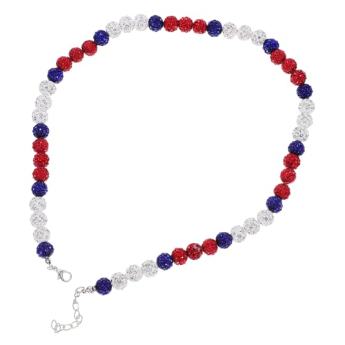 Beaupretty Männer Farbige Rhinestone Beaded Necklace Dekorative Halskette für Besondere Anlässe Vielseitiges Schmuckaccessoire für Stil von Beaupretty