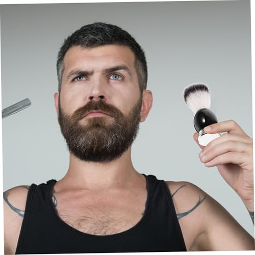 Beaupretty Männer Rasierpinsel Ergonomisch Griff Tiefenreinigung Pinsel für Bartpflege Salon Shave Brush zur Hautreinigung und Glattem Rasurerlebnis von Beaupretty