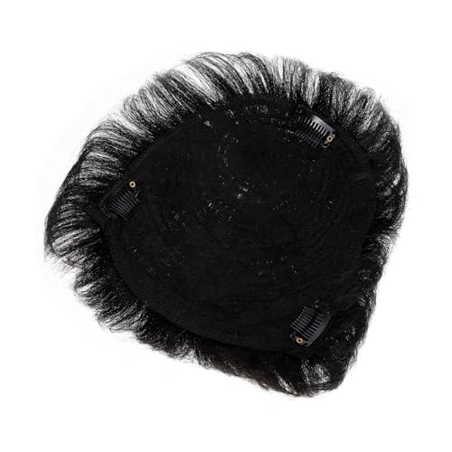 Beaupretty Männlicher Haarersatz Haarteil Echthaar Toupet Bald Patch Natürlich Schwarz Atmungsaktiv Für Alltag Party Halloween Cosplay von Beaupretty