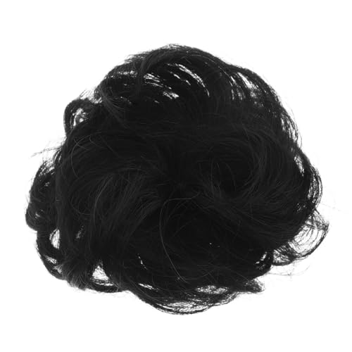 Beaupretty Lockiges Dutt-haarteil Aus Echthaar Elastischer Chignon-haarteil Für Frauen Gewelltes Unordentlicher Dutt Für Mädchen Haargummis Extensions Styling-zubehör von Beaupretty