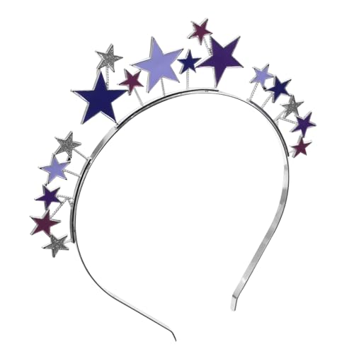 Beaupretty Metal Headband mit Sternen Leichtes Modisches Haarband Candy Farben für Damen und Mädchen Party und Festkopfschmuck für Geburtstag Abschlussball Hochzeit und Alltag von Beaupretty
