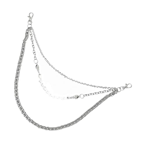 Beaupretty Metal Skull Head Hosenkette Herren Weiß Hip Hop Mode Schmuck Robuste Jeans Kette Gürtel Accessoire Stylische Pant Chain Adornment Waist Chain für Outfits von Beaupretty