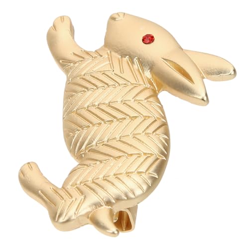 Beaupretty Metallbrosche Hase mit Rotem Auge Langlebige Anstecknadel für Damen Modischer Lapel Pin Niedlicher Bunny Schmuck Stilvolle Tierbrosche für Kleidung und Accessoires von Beaupretty