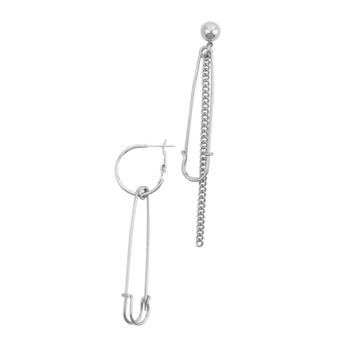 Beaupretty Metallische Kettenohrringe im Retro Punk Stil Asymmetrisches Design Kreative Schmuckstücke für Täglichen Gebrauch und Besondere Anlässe von Beaupretty