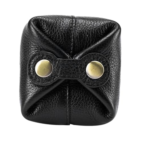 Beaupretty Mini Geldbörse für Damen Tragbare Münztasche mit Knopfdesign für Lippenstift Schlüssel und Kopfhörer Schwarzes Material Leicht zu Reinigen und Langlebig von Beaupretty