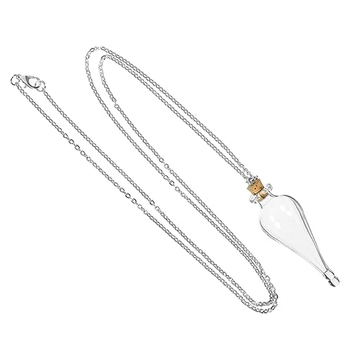 Beaupretty Mini Glasflasche Halskette Klare Glasflasche mit Stopper DIY Wunschflasche für Hochzeiten Partys und Tragbarer Glücksbringer Anhänger von Beaupretty