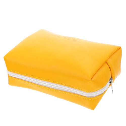 Beaupretty Mini Kosmetiktasche Tragbare Make up Tasche aus Gelb Langlebig Leicht zu Reinigen Vielseitiger Kulturbeutel für Frauen für Party Shopping Strand und Alltag von Beaupretty