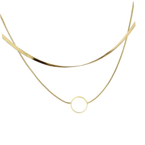 Beaupretty Minimalistische Doppelte Clavicle Kette Damen Modeschmuck Verarbeitung Eleganter Layered Halsketten Schmuck für Frauen und Mädchen von Beaupretty