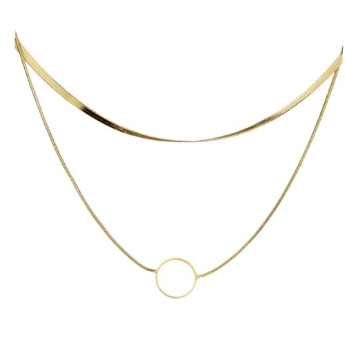 Beaupretty Minimalistische Doppelte Clavicle Kette Damen Schlichtes Design Schlüsselbein Halskette Eleganter Schmuck für Frauen und Mädchen von Beaupretty