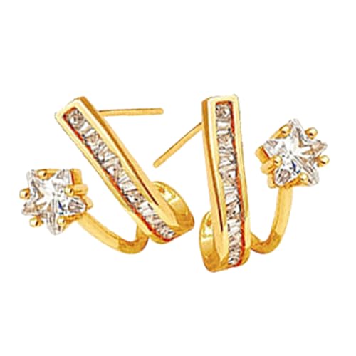 Beaupretty Modische Ohrstecker Damen Stern design Leichte Bequeme Ohrringe für Frauen und Mädchen Geschenk für Geburtstag Valentinstag Alltag und Party Vielseitiger Ohrschmuck von Beaupretty