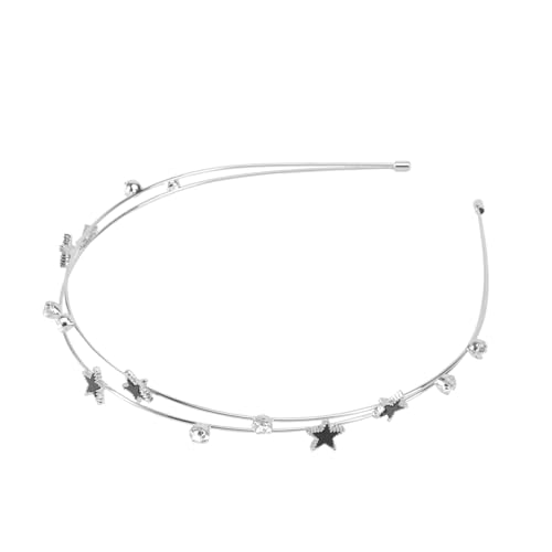 Beaupretty Modischer Doppelreihiger Stern haarreif Glitzer für Braut Party Hochzeit Damen Haarschmuck von Beaupretty