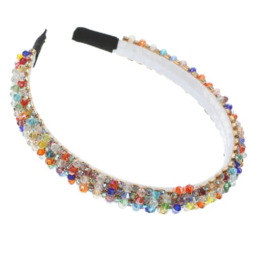 Beaupretty Modisches Stirnband Damen mit Bunten Strasssteinen Gepolstert Bequemes Haarband für Frauen und Mädchen Vielseitiger Schmuck für Hochzeit Party und Alltag von Beaupretty