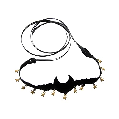 Beaupretty Mondförmiger Halsreif für Frauen Leichtes Spitzen Design für Halloween Kostümfeste Cosplay und Alltagsmode von Beaupretty