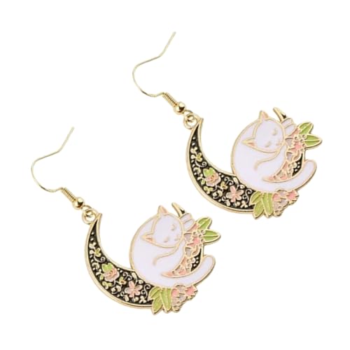 Beaupretty Mondkatzen-ohrhänger Aus Legierung Baumelnd Für Damen Und Teenager-mädchen Tierohrringe Ohrschmuck Für Alltag Und Anlässe Beaupretty Mondkatzen-ohrhänger Aus Legierung Baumelnd Für Damen Und Teenager-mädchen Tierohrringe Ohrschmuck Für Alltag Und Anlässe von Beaupretty