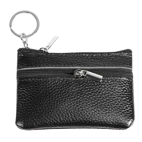 Beaupretty Multifunktionale Damen Geldbörse Mini Zipper Handtasche für Münzen Geld und Schlüssel Leichtes PU Praktische Aufbewahrung für Kleine Gegenstände Schwarz von Beaupretty