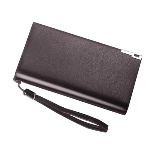 Beaupretty Multifunktionale Herren Geldbörse Lang mit Reißverschluss Große Kapazität Braun Vielseitige Aufbewahrung Kreditkarten Portemonnaie für Alltag und Besondere Anlässe von Beaupretty