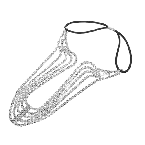 Beaupretty Multilagiges Stilvolles Stirnband mit Funkelnden Strasssteinen Silbernes Haarschmuck Accessoire für Mädchen Leichtes Design für Einfache Handhabung für Haardekoration und von Beaupretty