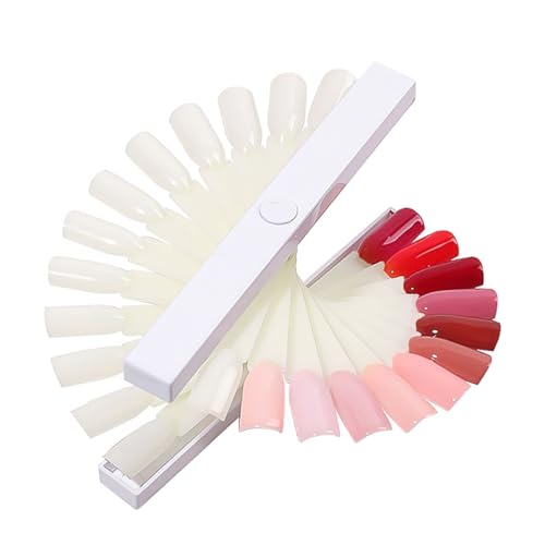 Beaupretty Nail Art Polish Display Board Farben Drehbar Farbkarte für Gelnägel Übungspraxis Salon Nail Practice Tips Farbgel Farbpalette für Nagellack Sammlung und Präsentation von Beaupretty