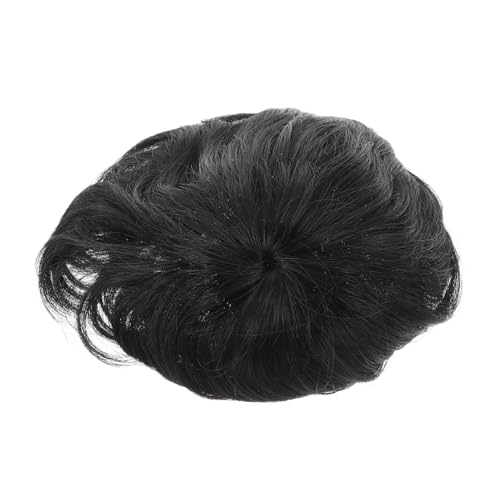 Beaupretty Natürliches Herren Toupet Kurzhaar Haarsystem für Kahle Stellen Synthetisches Haarteil mit Authentischer Struktur Einfach zu Befestigen Atmungsaktiv und Vielseitig für Alltag Party von Beaupretty