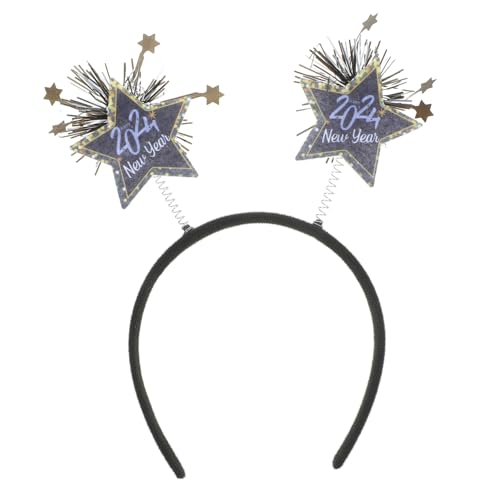 Beaupretty Neujahrs Haarreifen mit Funkelnden Sternen Party Kopfschmuck Wiederverwendbar Langlebig für Neujahrsfeiern und Festlichkeiten für Fotos Partygeschenk von Beaupretty