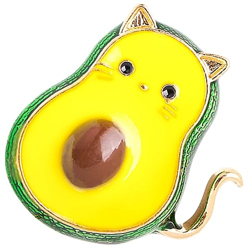 Beaupretty Niedliche Avocado Katzen Brosche Pin Emaille Anstecknadel für Kleidung Schal Hut Pullover Rucksack Modischer Langlebiger Tier Schmuck für Frauen und Mädchen von Beaupretty