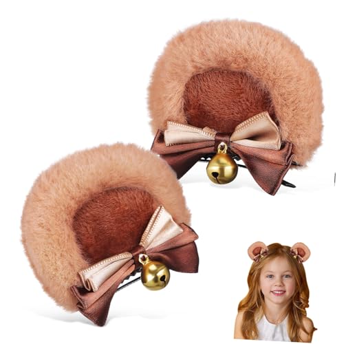 Beaupretty Niedliche Bärenohren Haarspangen mit Schleife Haarclips für Cosplay Karneval Party und Halloween Stilvoller Haarschmuck für Damen und Mädchen Vielseitig Einsetzbar von Beaupretty