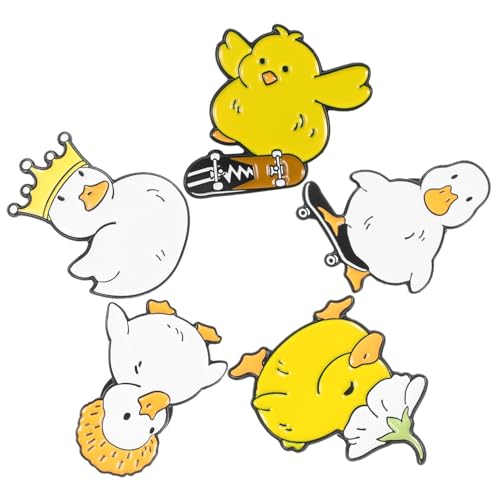 Beaupretty Niedliche Cartoon Tierbrosche Teilig Gelbe Ente Anstecker für Damen Mädchen Rucksack Jacke Tasche Modischer Lapel Pin von Beaupretty