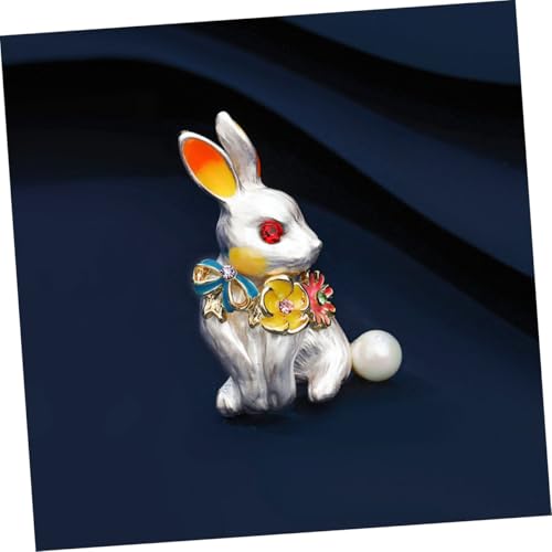Beaupretty Niedliche Kaninchen Brosche aus Feiner Cartoon Design Anstecknadel für Kleidung und Accessoires Langlebig und Perfektes für Geburtstag Ostern Valentinstag von Beaupretty