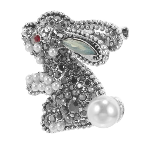 Beaupretty Kaninchen Brosche Mit Perle Und Glanz Legierung Clip Schmuck Kleidungszubehör Für Party Hochzeit Tägliche Tragen Stil a von Beaupretty