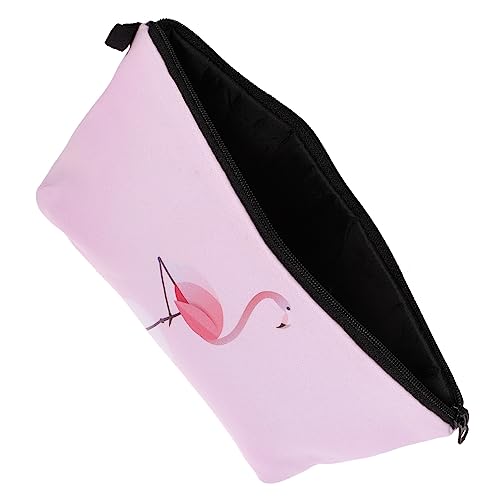 Beaupretty Kulturbeutel Süßes Schminktäschchen Make-up-Organizer Flamingo-Make-up-Tasche Dusch-Organizer-Tasche Hawaiianische Kosmetiktasche Stiftetui Fräulein Polyester Wäschesack Niedlich von Beaupretty